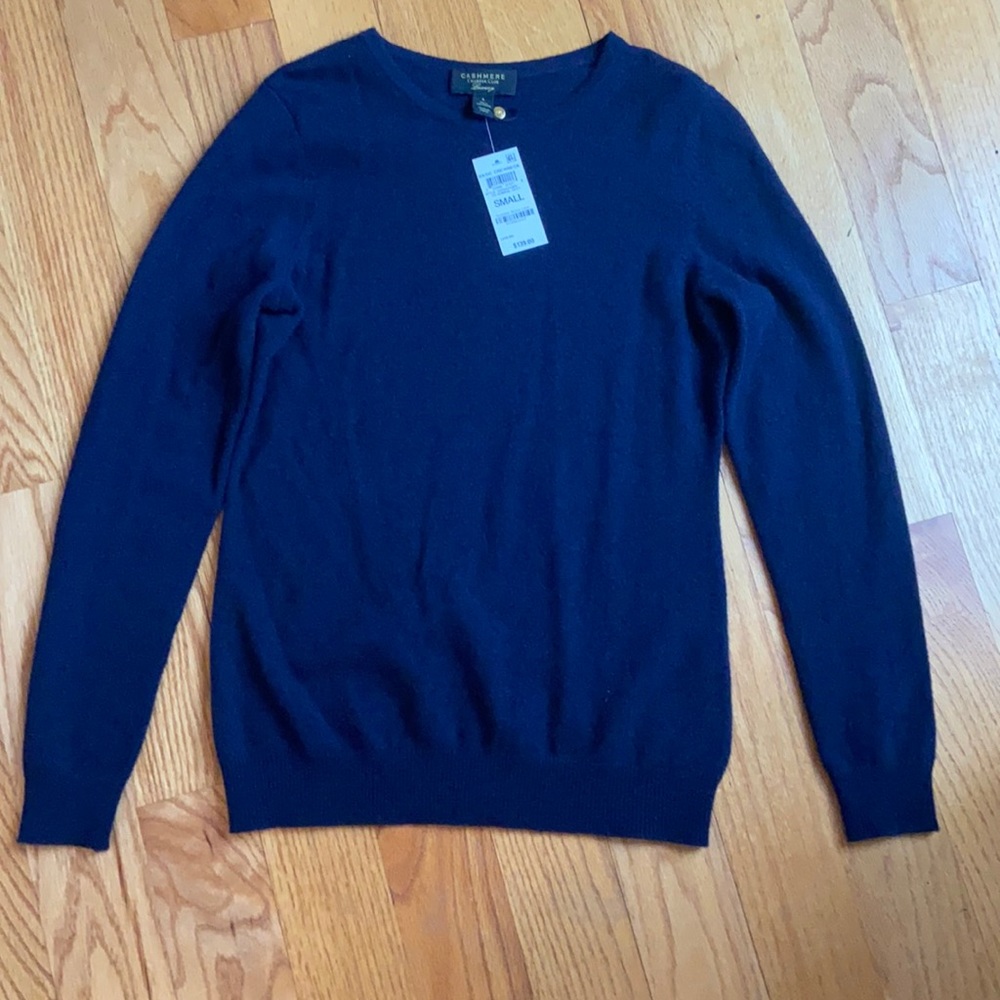 Cashmere Charter Club Luxury Basic CrewNeck in Admiral Navy